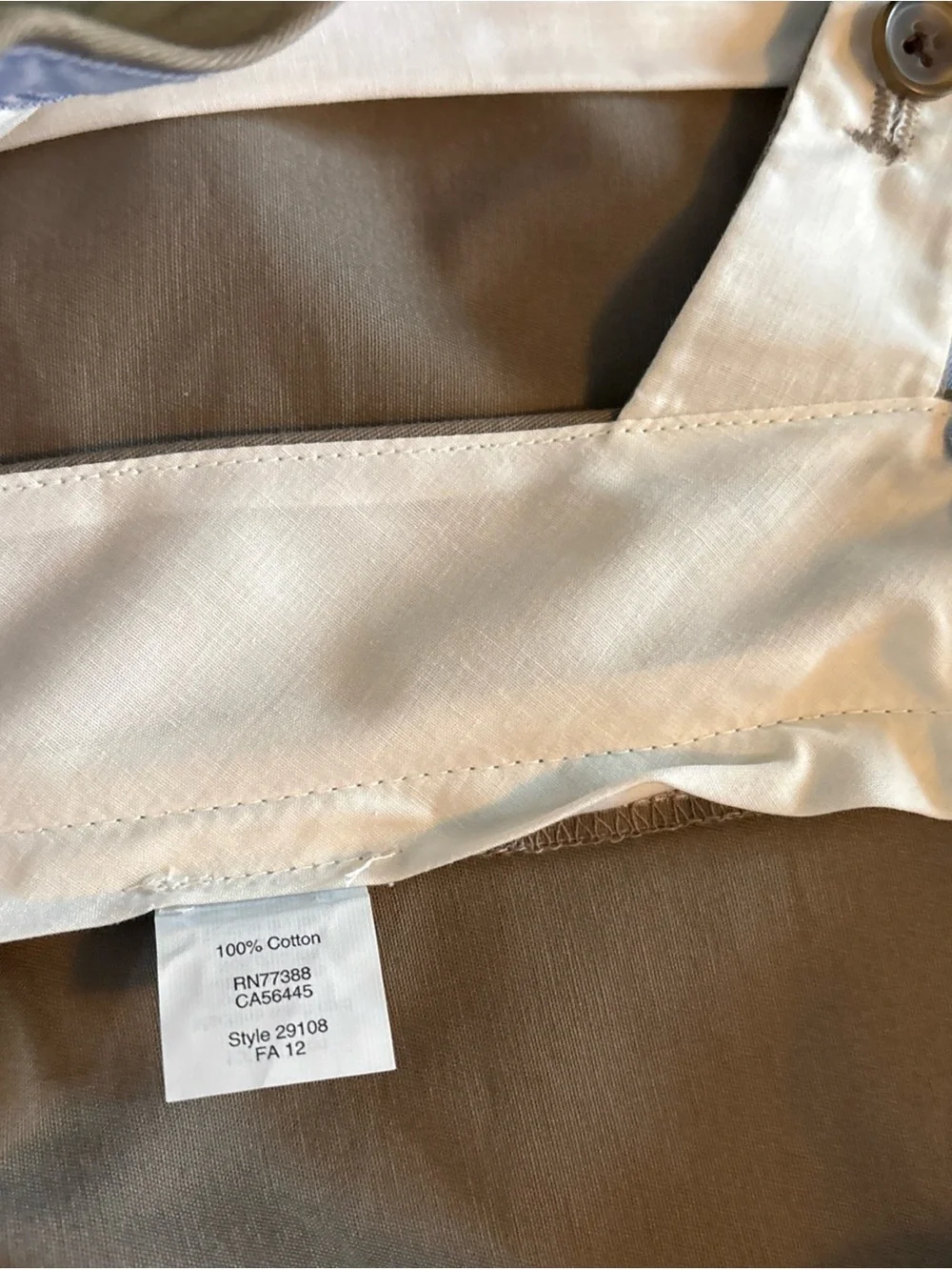 J Crew Mens Chino Pants  Sz 34x30  Straight Leg Trousers Flat Front Cocoa NWOT